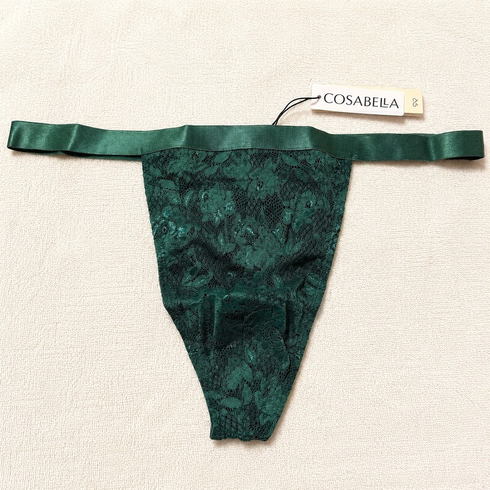 COSABELLA Men's Italian Thong Congo Green Lace Underwear - Size XL / NWT